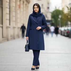مانتو و شلوار ساتن زنانه مدل شیما