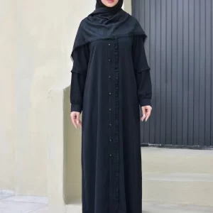 مانتو عبایی اربعینی جیب دار زنانه مدل آفاق